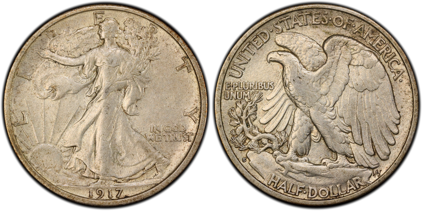 AU-53 Walking Liberty Half Dollar