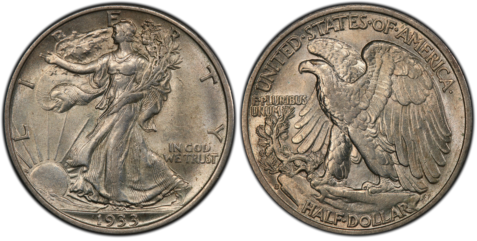 AU-55 Walking Liberty Half Dollar