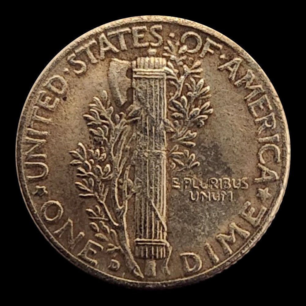 A fake 1916-D Mercury dime