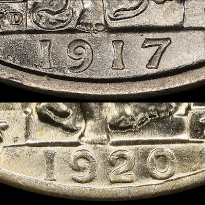 type 1/2 Standing Liberty Quarter date